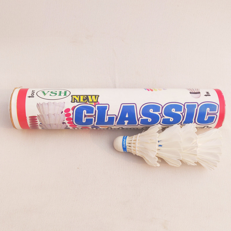 Vikas Sports shuttle14 white feather pack of 10 Feather Shuttle - White(Medium, 77, Pack of 10)