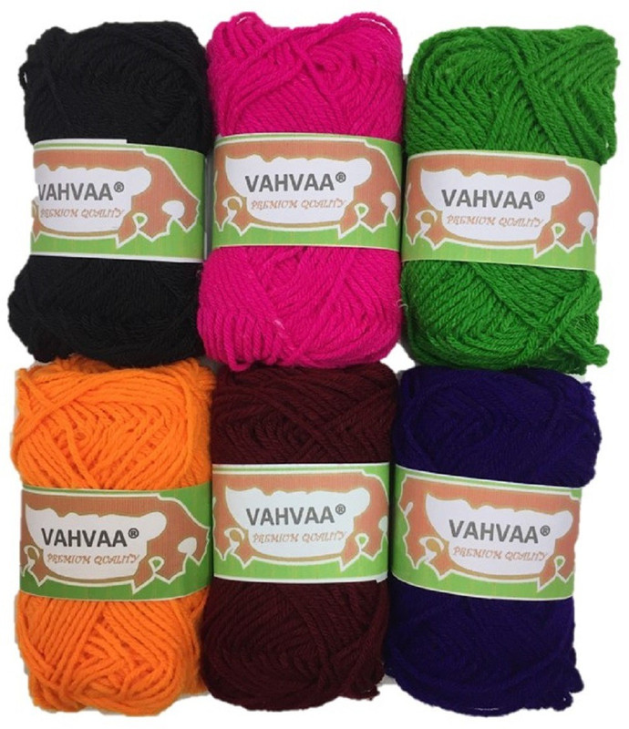 vahvaa Hand Knitting Woolen Thread Dyed Multicolor 6