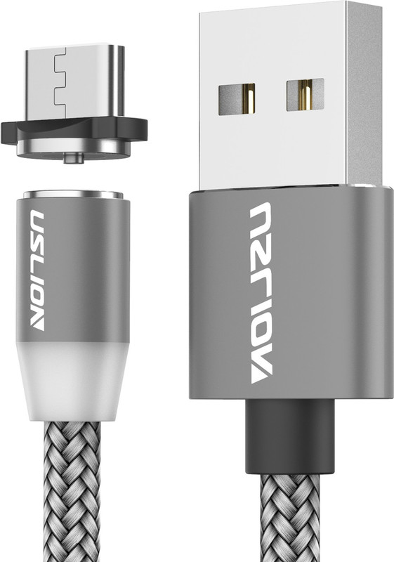 uslion US0067TCGR3 1 m Magnetic Charging Cable(Compatible with type c, Grey, One Cable)
