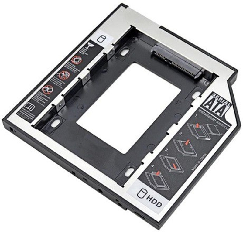 dhriyag 9.5mm Universal 2nd Hard Drive Bay Caddy For CD/DVD-ROM, Laptop, Macbook PRO Internal Hard Drive Enclosure/HDD Caddy Internal Optical Drive(Multicolor)