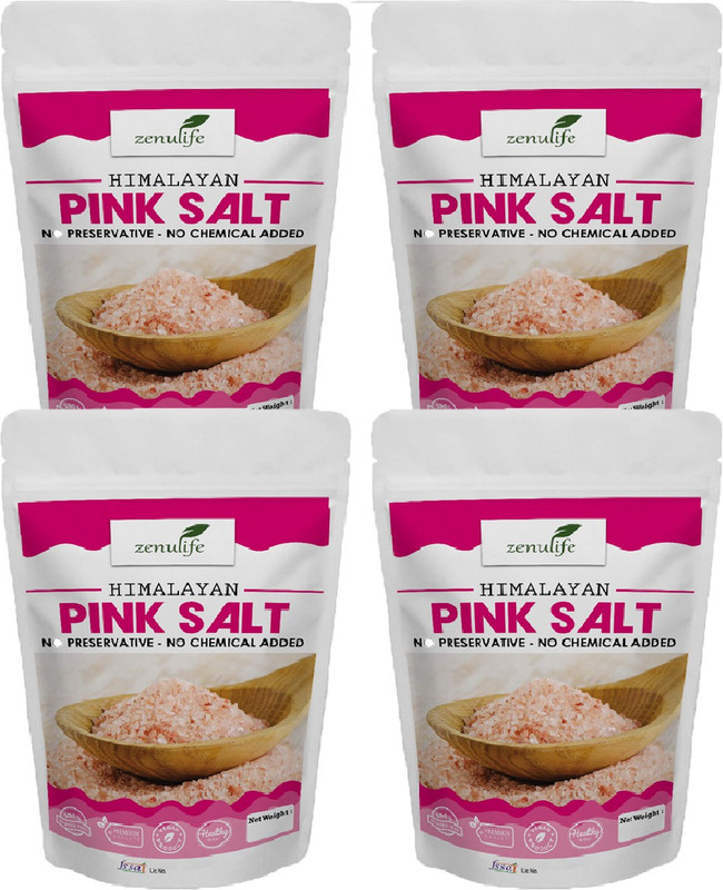 zenulife Himalayan Pink Rock Salt Powder 400g (Pack of 4) Himalayan Pink Salt(400 g, Pack of 4)