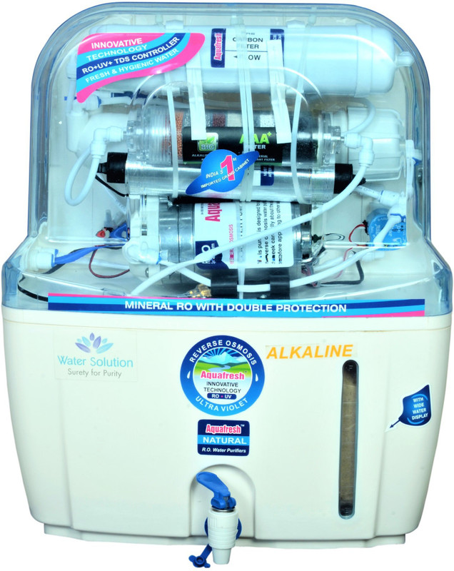 Aqua Fresh swift ALKALINE Mineral+ro+uv+uf+tds 15 L 15 L RO + UV + UF + TDS Water Purifier(White, blu)