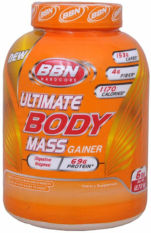 bbn Ultimate Body Mass Gainer 6 LBS (2.72kg) Weight Gainers/Mass Gainers(2.72 kg, Chocolate, Vanilla, Stoberry)
