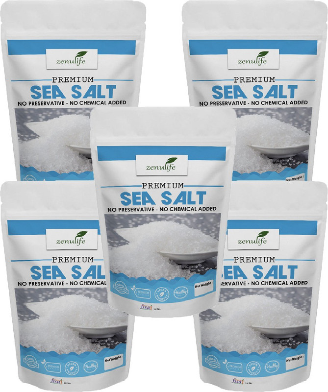 zenulife Organic Natural Sea Salt 200g (Pack of 5) Sea Salt(200 g, Pack of 5)