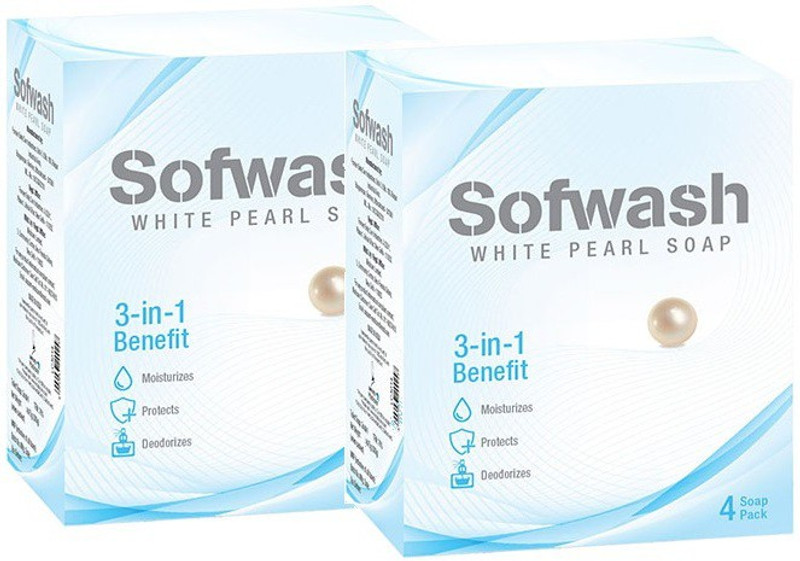 sofwash White Pearl Soap 3-in-1 Benefit Moisturizes , Protects , Deodorises(2 x 300 g)