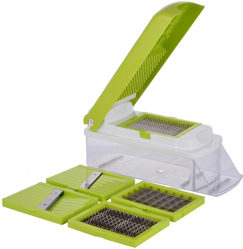 vulternic 5 STAR SLICER CUTTER (UNBREAKABLE POLY CARBONATE) MULTICOLOUR Vegetable & Fruit Slicer (VEGATABLE & FRUIT DICES, TOMATO SLICER, VEGATABLE & FRUIT CHIPS, VEGATABLE THIN SLICER, VAGETABLE THICK SLICER) Vegetable & Fruit Grater & Slicer(1 CHOPPER)