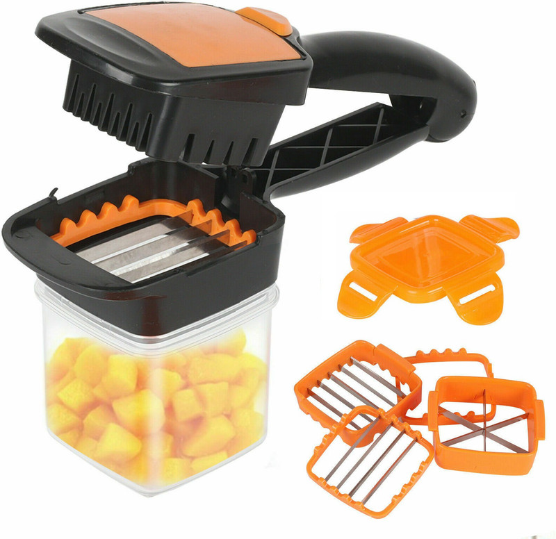 tabaret Multifunctional 5 in 1 Food Fruit Vegetable Cutter Chopper Slicer Nicer Dicer with Container Vegetable & Fruit Grater & Slicer(1 NICER DICER)