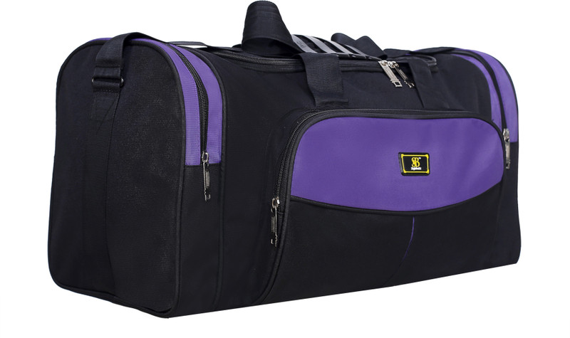 styleboltt AIR-P-002 Travel Duffel Bag(Black, Purple)