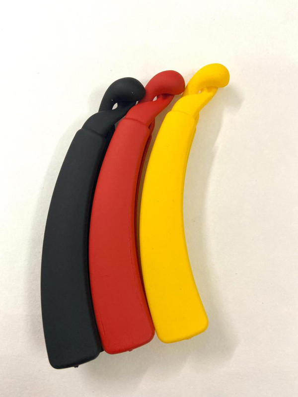 jain bandhu banana clips thick curved matte basic colors, medium size(pack of 3) bnana clip (black,red,yellow) Banana Clip, Hair Clip, Hair Accessory Set, hair combo(Black, Red, Yellow)