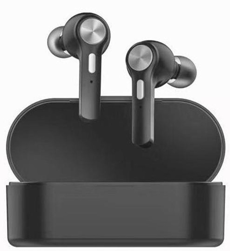 fiado High Bass STEREO EARPODS NOISE CANCEALLATION WITH CHARGING CASE Bluetooth Headset with Mic(Black, In the Ear)