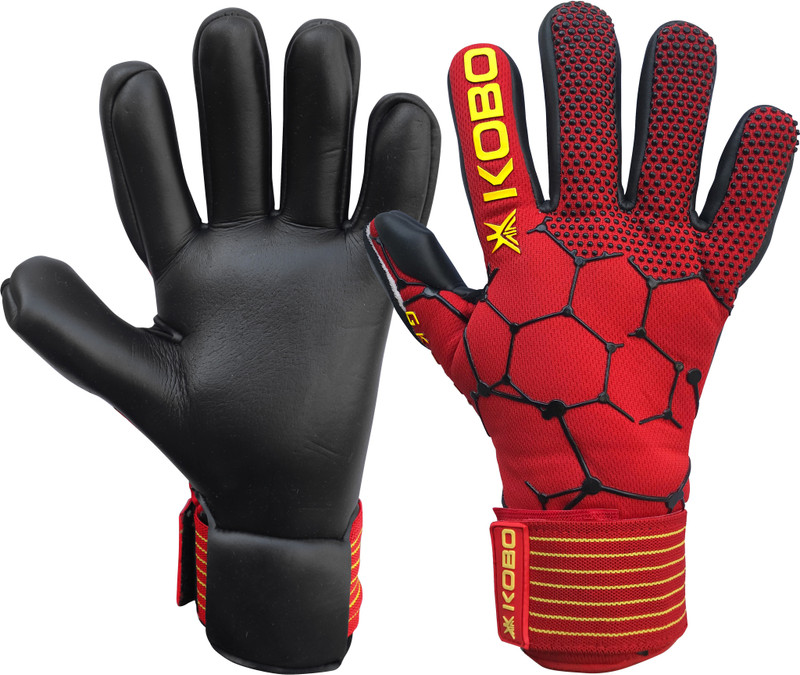 KOBO GKG-03 Professional Football Goal Latex Keeper Gloves/ Soccer Ball Hand Protector Goalkeeping Gloves(Multicolor)