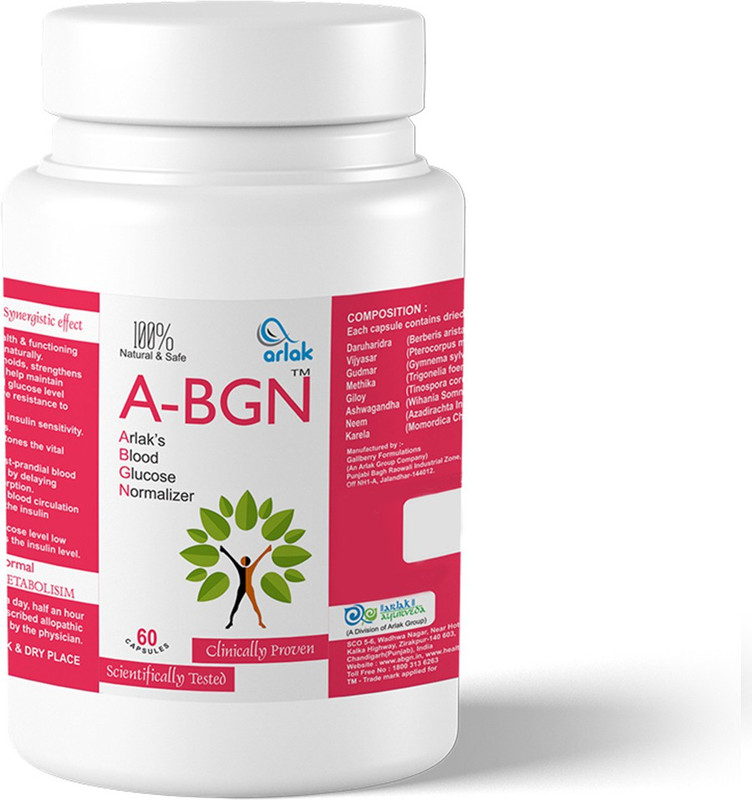 arlak A-BGN Diabetic Capsules Ayurvedic Medicine for Diabetes/Natural Herbal Product(60 Tablets)