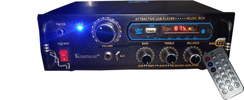 KAXTANG 24 gej 666 metal body 24 gej - Bluetooth Full Black Digital Stereo With BT/ USB//SD Card /FM /AUX 5000 W AV Power Amplifier(Black)