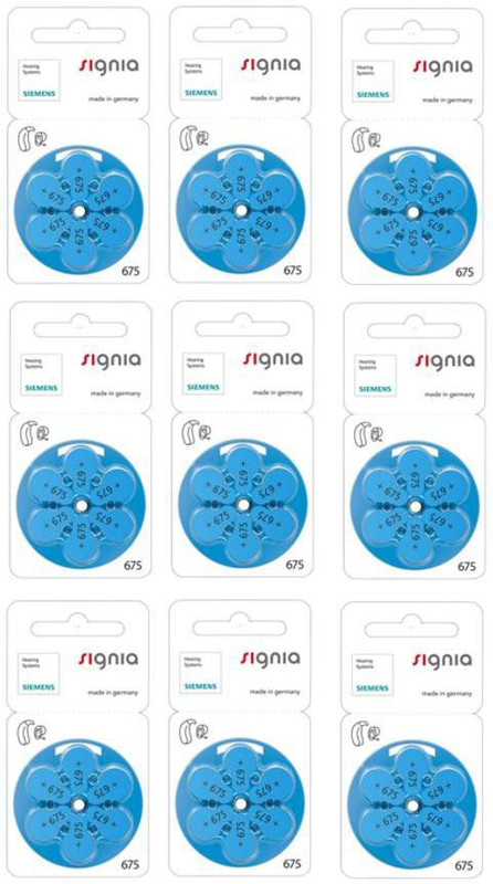 Signia Hearing Aid P675 PR44 BTE  Battery(Pack of 54)
