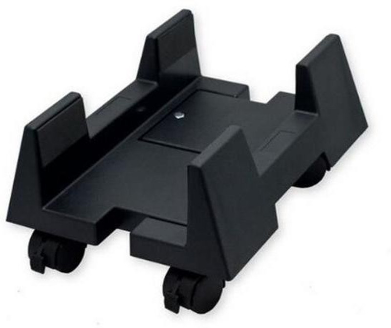 Frackson Original Adjustable Computer Case CPU Rolling Holder Bracket Stand Desktop Mainframe Storage Rack CPU Trolly with 4 Caster Wheels CPU Holder(Plastic)