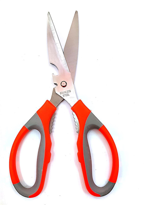ALLAMWAR 10 IN1 Multi-Functional Scissor Stainless Steel Vegetable Cutting Household Kitchen Scissors Cooking Stainless Steel All-Purpose Scissor(Multicolor, Pack of 1)