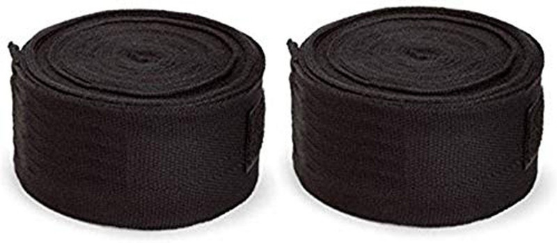 DreamPalace India Gym Gloves With Long Hand Wrap Gym & Fitness Gloves(Black)