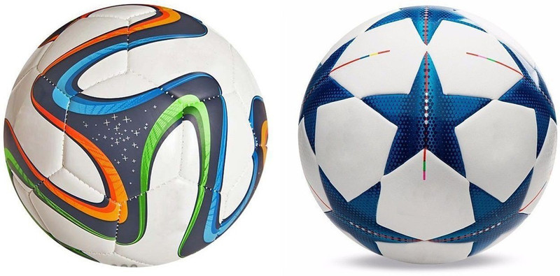 SVSS 207 Brazuca UEFA Multi color Football - Size: 5(Standard, Pack of 2, Multicolor)