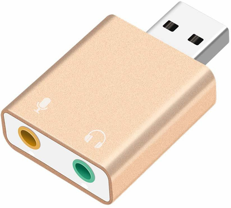 LipiWorld Color May Be Very Aluminum USB External Stereo Sound Card Phone Converter(Android, iOS)