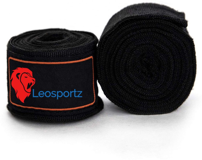 Leosportz Branded & flexible Boxing & Gym Fitness Tape Gym & Fitness Gloves(Black)