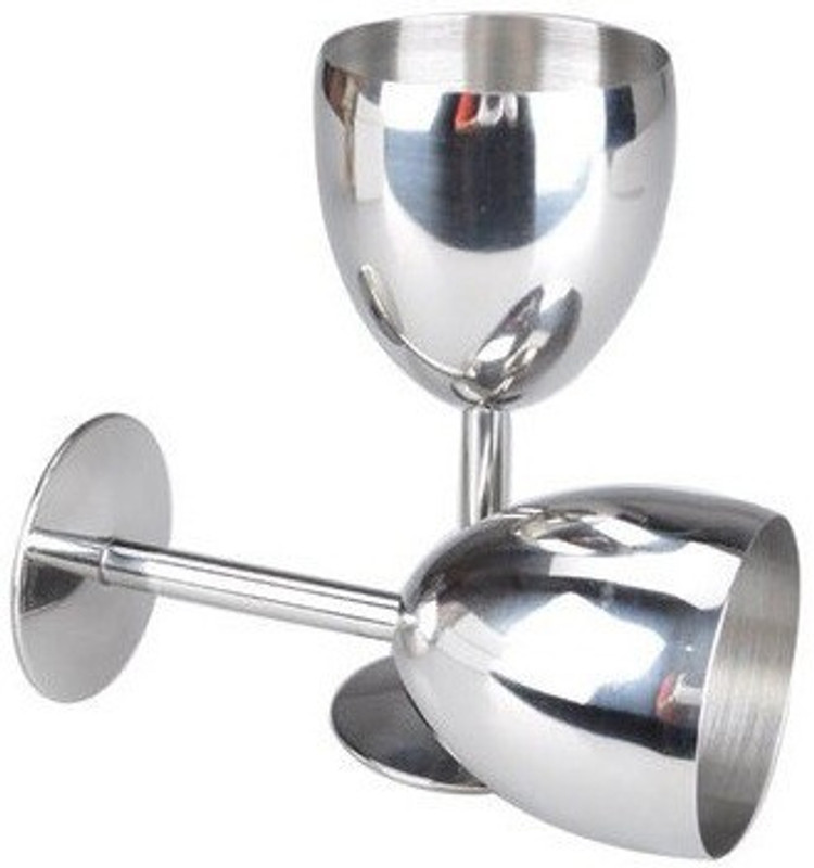 Dynore (Pack of 2) DS_753 Glass Set Wine Glass(50 ml, Steel, Steel)