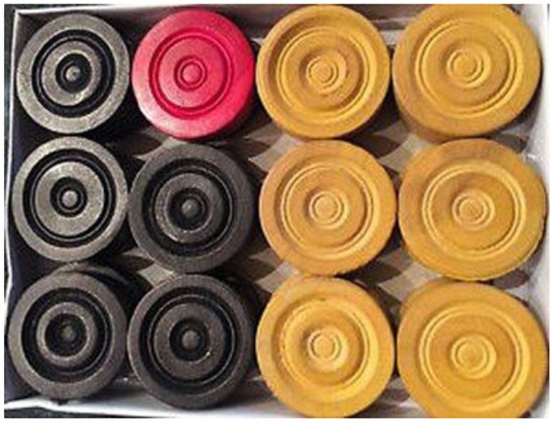 COUGAR Carrom Board Coins , Wooden Carrom Goti , Carrom Board Wooden Goti Carrom Pawns(Pack of 24)