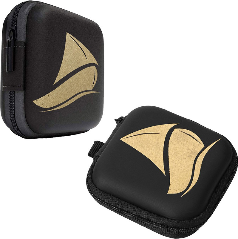 StealODeal Polyester Zipper Headphone Case For Universal(black)