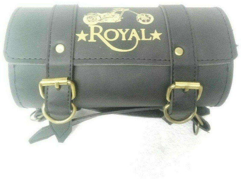 KOHLI BULLET ACCESSORIES One-side Black Leatherette Motorbike Saddlebag(2.3 L)