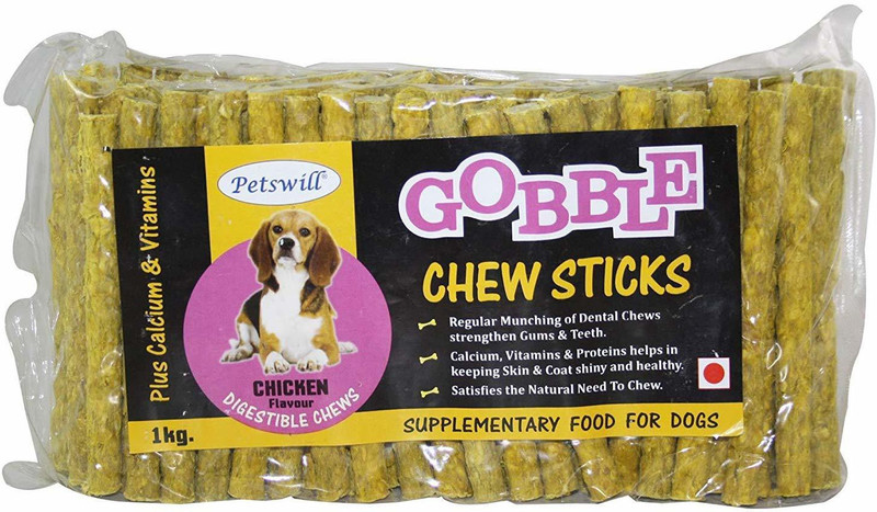 Petswill Chicken Flavor Dry Munchy Chew Stick Dog Food (1 kg Chicken Dog Chew(1 kg, Pack of 1)
