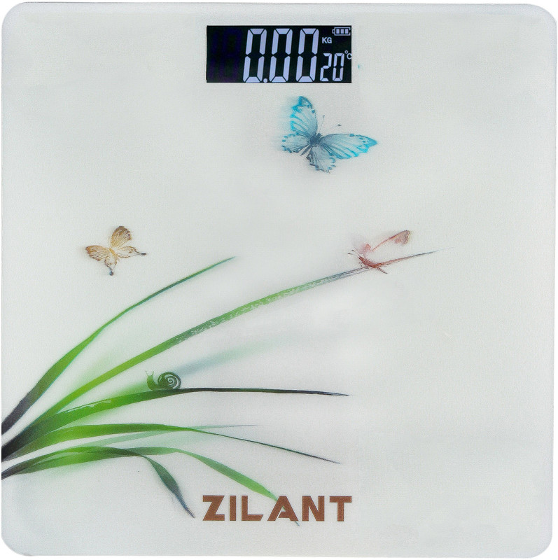 Zilant Personal Bathroom Tempered 3D Glass Digital Scale Weighing Machine with Step on Technology for Accurate Body Weight Monitor, WS-012 Weighing Scale(White-Butterfly) Zilant Personal Bathroom Tempered 3D Glass Digital Scale Weighing Machine with Step on Technology for Accurate Body Weight Monitor, WS-012 Weighing Scale(White-Butterfly)