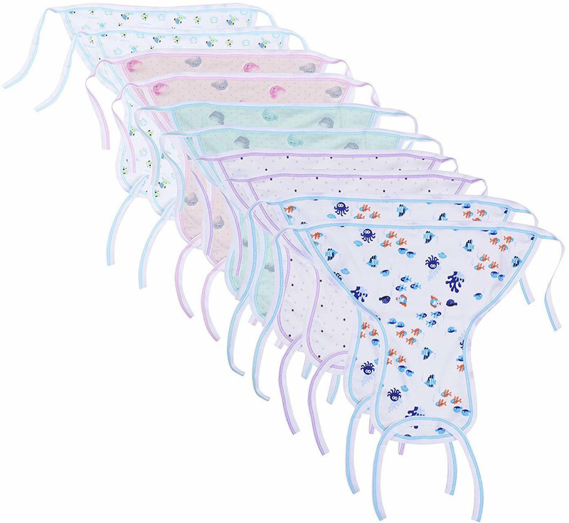 Fareto INFANT SINGLE LAYER HOSIERY NAPPY COMBO OF 12(0-3 MONTHS)(Multicolor)