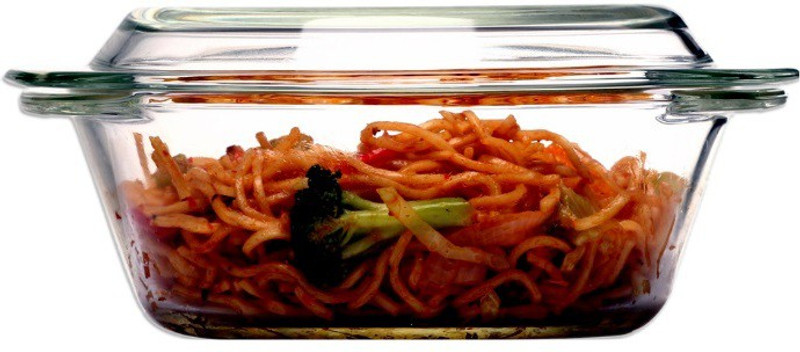 Femora Borosilicate Glass Microwave Safe Multipurpose Casserole, 700 ml Serve Casserole(700 ml)