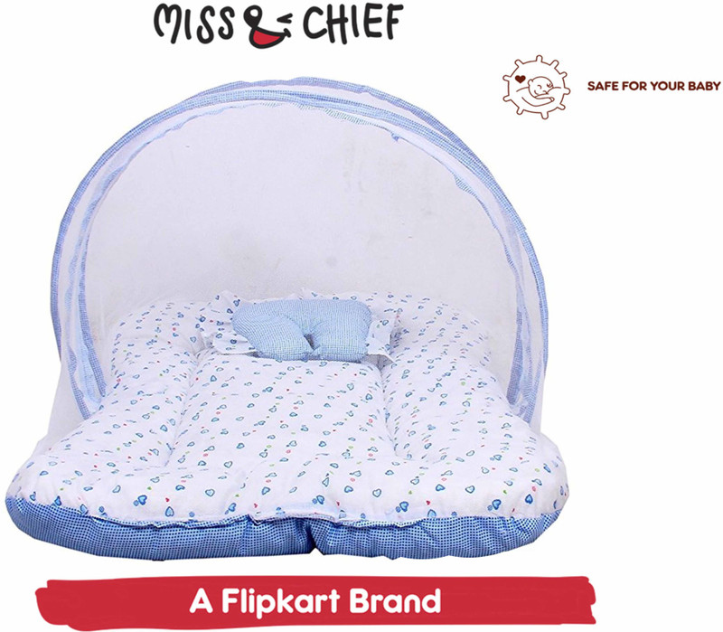Miss & Chief by Flipkart Polycotton Baby Bed Sized Bedding Set(Blue, 1 Baby Bed, 1 Sleeping Bag)