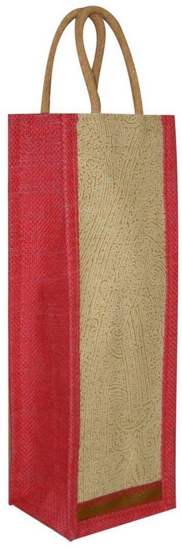 A&A Jute Eco-Friendly Water Bottle Wine Bottle Carry Bag 1.5 Liter Capacity(Multicolor)