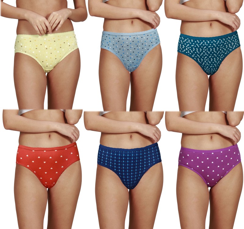 my Omega Women Hipster Purple, Light Blue, Red, Blue, Yellow Panty(Pack of...