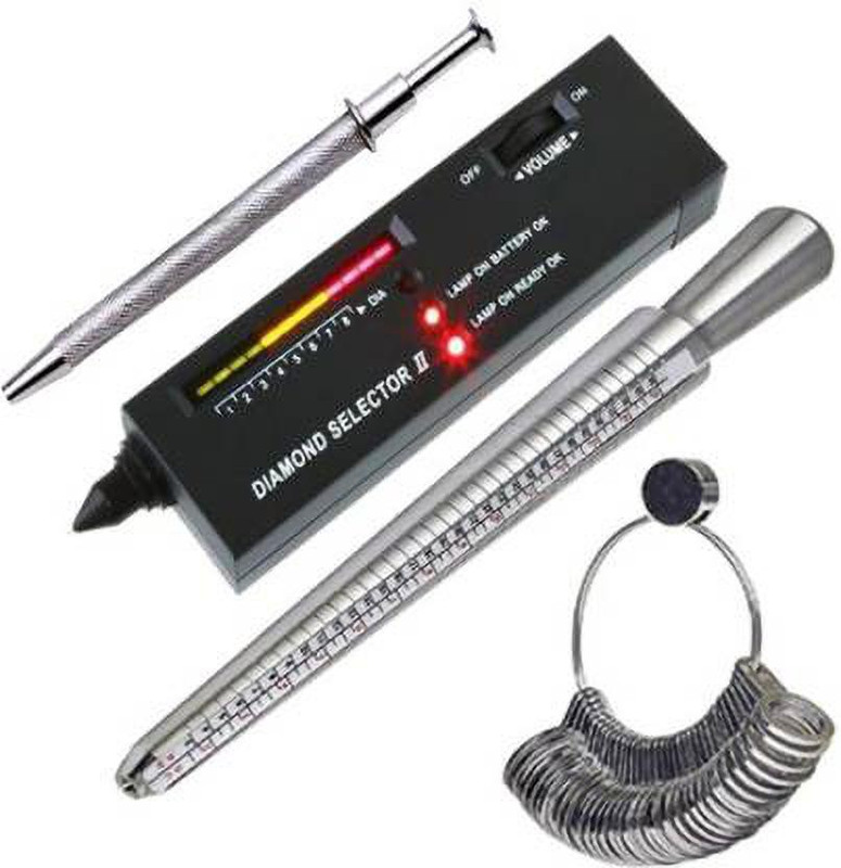 Tool Cut Professional High Precision LED Pen Diamond Test Jewelry Selector Tester Jewelry Tool Combo Offer Probe and Tester Electronic Hobby Kit 25 cm Ring Sizing Stick Probe and Tester Electronic Hobby Kit