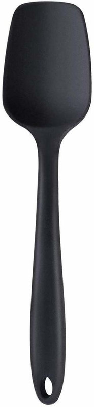 Flipkart SmartBuy Silicone Kitchen Utensils for Cooking Silicone Spatula A Black Non-Stick Spatula(Pack of 1)