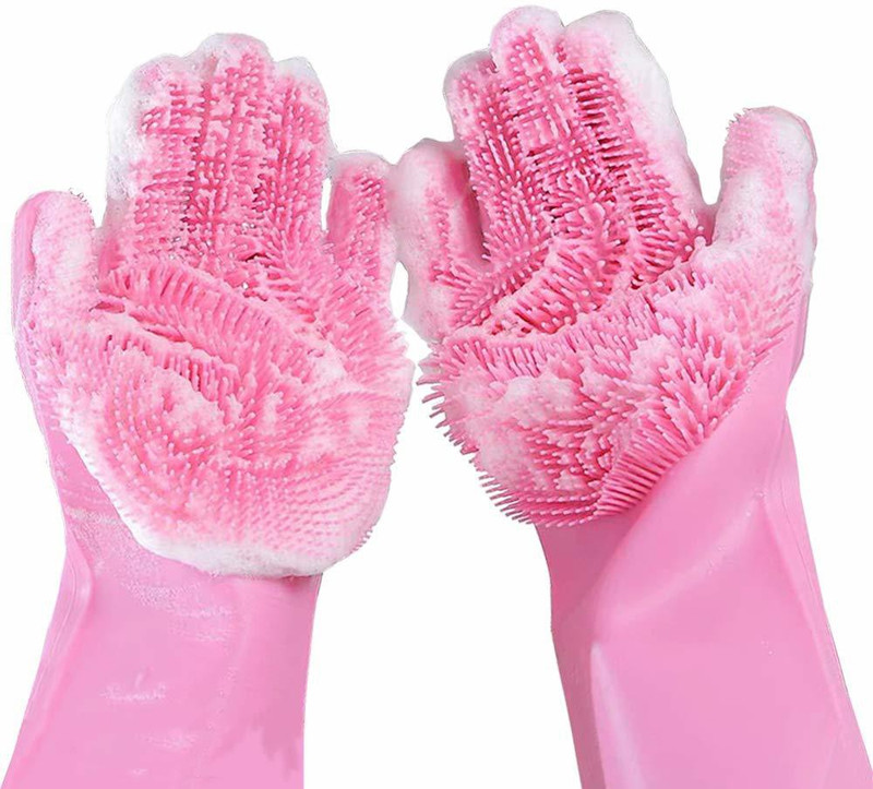 madago Grooming Gloves for Dog & Cat(Pink, Fits All)