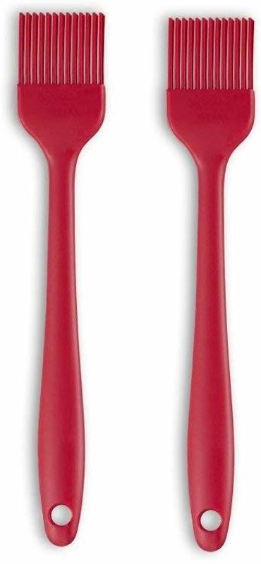 P-PLUS INTERNATIONAL Silicone Basting Brush 21cm |Pack of 2 RED Silicone Basting Brush 21cm |Pack of 2 RED Flat Pastry Brush(Pack of 2)