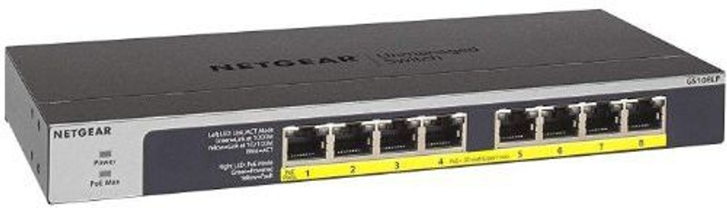 NETGEAR GS108LP Network Switch 8 Ports 100 Mbps Unmanaged Network Switch(Grey)