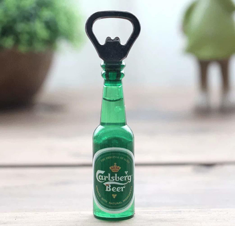 CART OF CRAFTS Plastic 2 in 1 Whisky Shaped Bottle with Opener and Fridge Magnet (Clear, Small) Bottle Opener