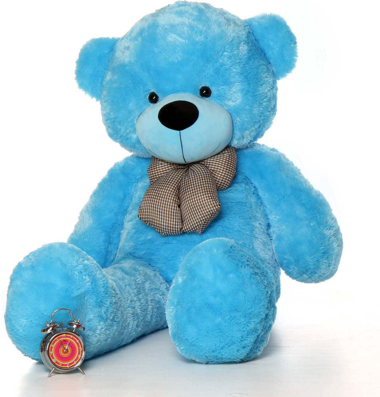 Giftee 3 Feet Cute Imported Blue Fur Teddy Stuffed Spongy High Quality Huggable Birthday Gifts/Special - 90 cm(Blue)