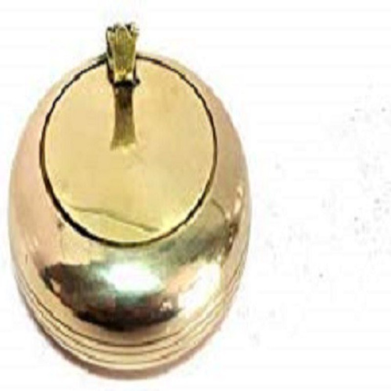 salvusappsolutions Handmade Vintage Brass Ash Tray with Lid for Car, Home, Outdoors/Indoors Gold Brass Ashtray(Pack of 1)