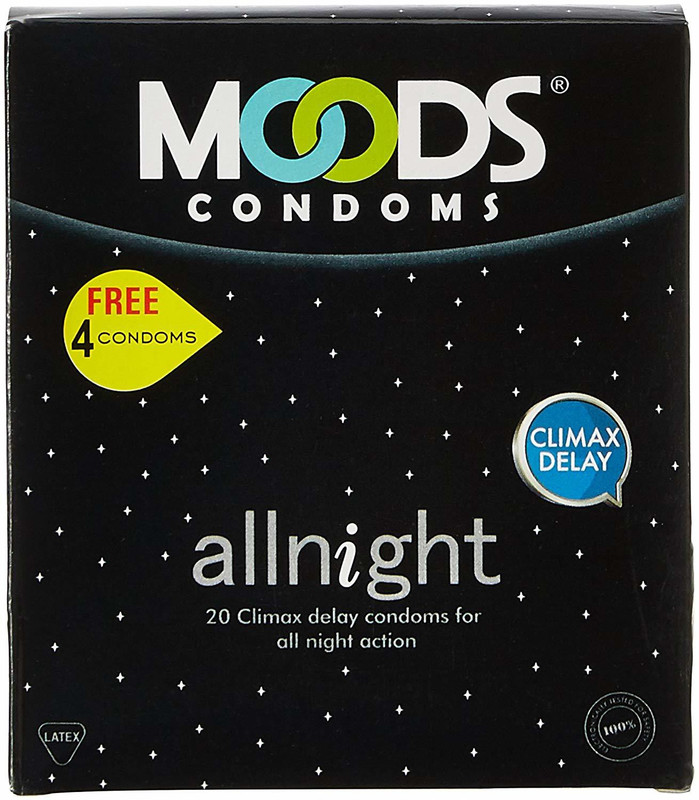 MOODS all night black packet Condom(20 Sheets)