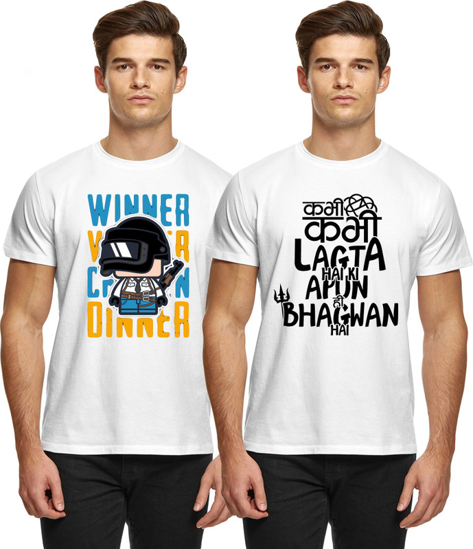 Broyz Printed Men Round Neck White T-Shirt