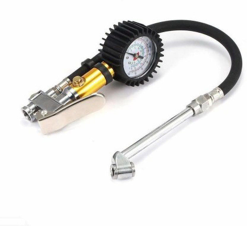 Brezleen Analog Tire Pressure Gauge Analog Tire Pressure Gauge Air tire inflator with dial Gauge Dual Chuck(220 PSI)