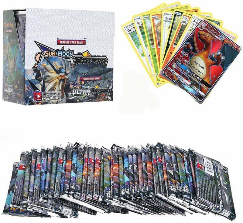 CrazyBuy Pokemon Go & Sun and Moon Booster Cards Trade Game 36 Packs(Multicolors)