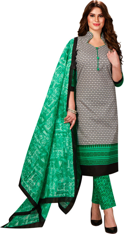 Jevi Prints Cambric Cotton Printed Salwar Suit Material(Unstitched)