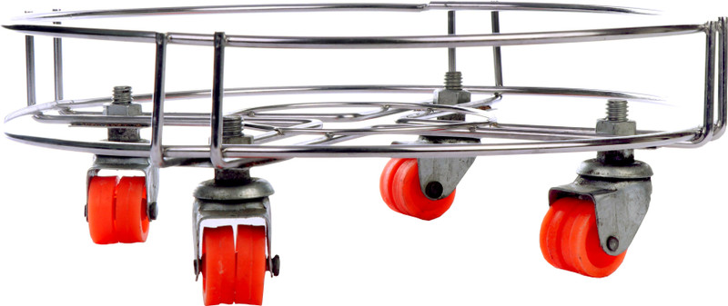 SHIVICREATIONS High Quality Stainless Steel Cylinder Trolley with Wheels Gas Cylinder Trolley(Steel)