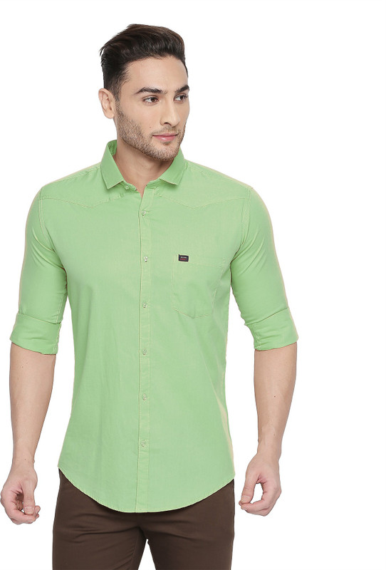 Kevin Swift Men Solid Casual Green Shirt Kevin Swift Men Solid Casual Green Shirt